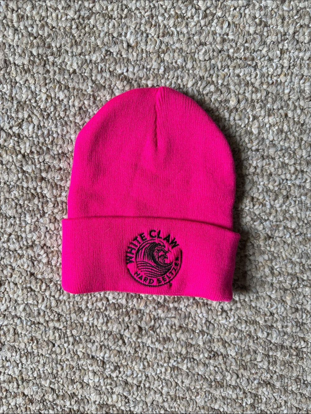 Neon Pink White Claw Beanie